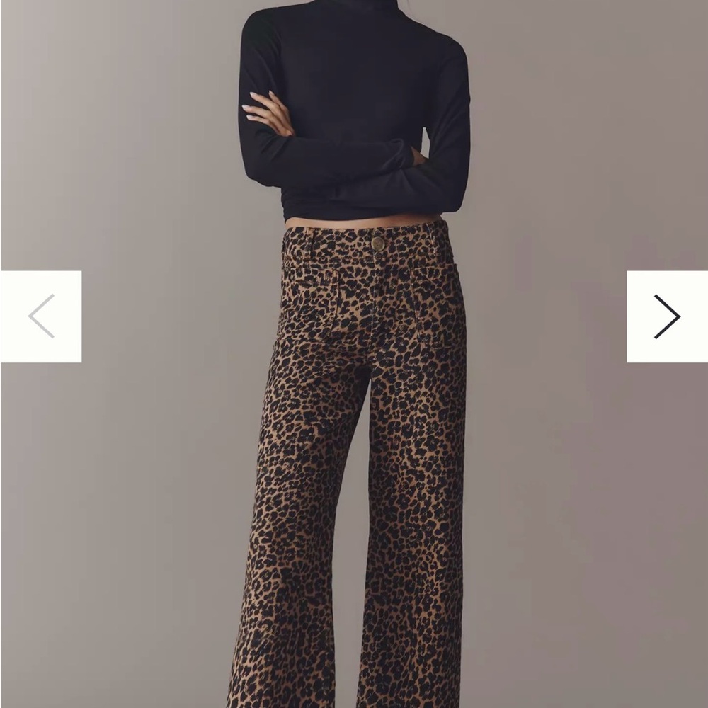 Anthropologie Maeve Colette Print Wide-Leg Full Length Pants